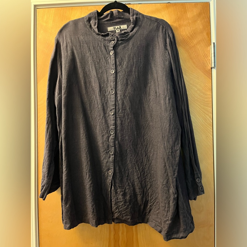 Flax Linen Gray Tunic 1x
